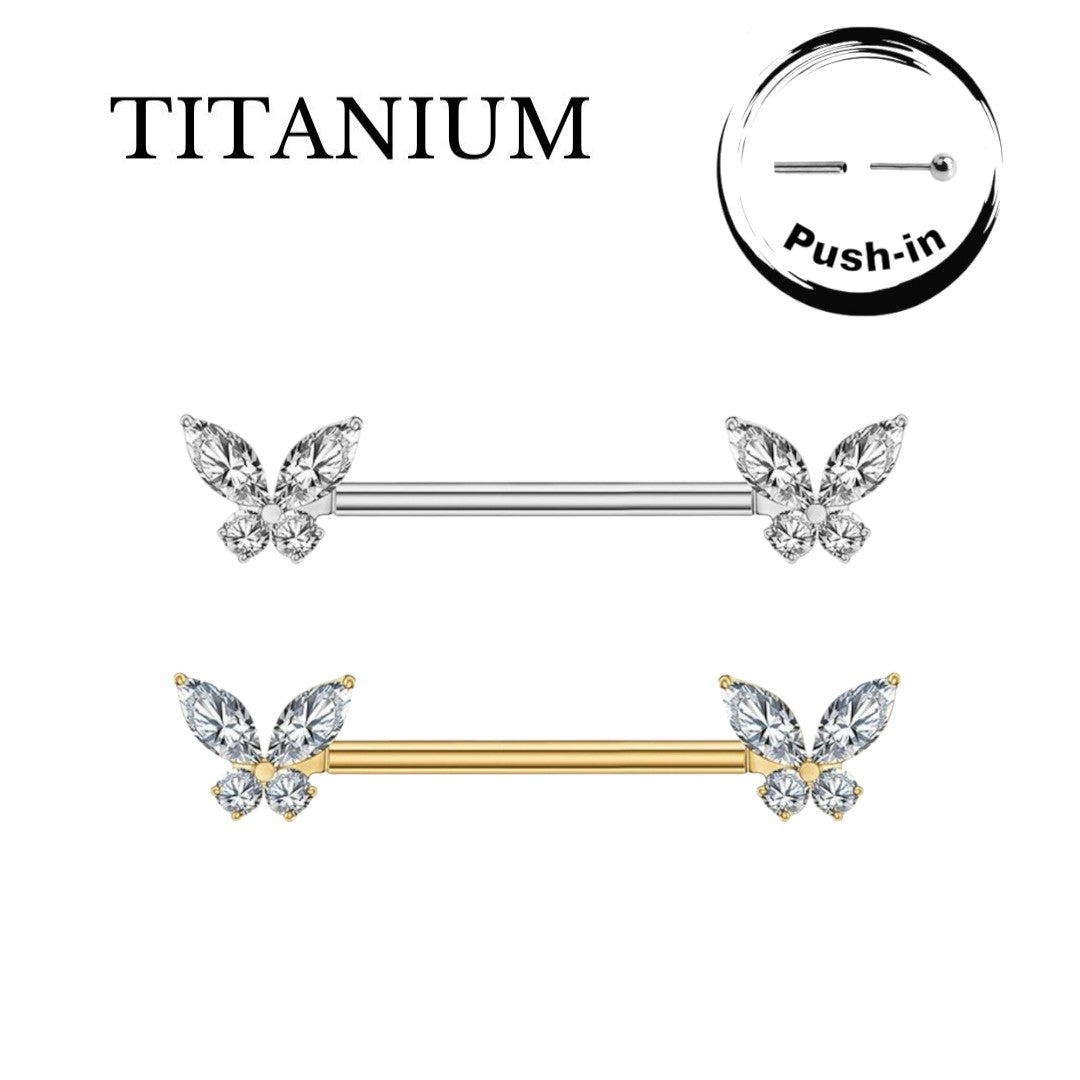 Implant Grade ASTM F136 Titanium Butterfly Push In