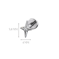 Implant Grade ASTM F136 Titanium Internaly Threaded Small Sparkle Labret
