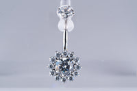 Implant Grade ASTM F136 Titanium Sunflower Stones Belly Button Internaly Treaded