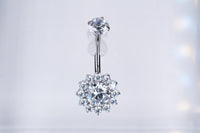 Implant Grade ASTM F136 Titanium Sunflower Stones Belly Button Internaly Treaded