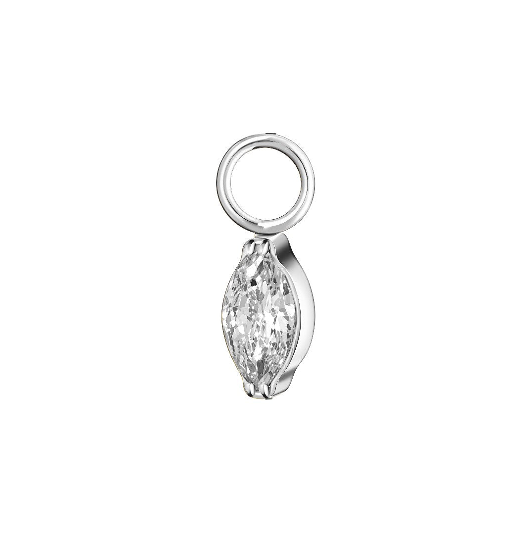 Implant Grade ASTM F136 Titanium Pendant Only Stone No Chain