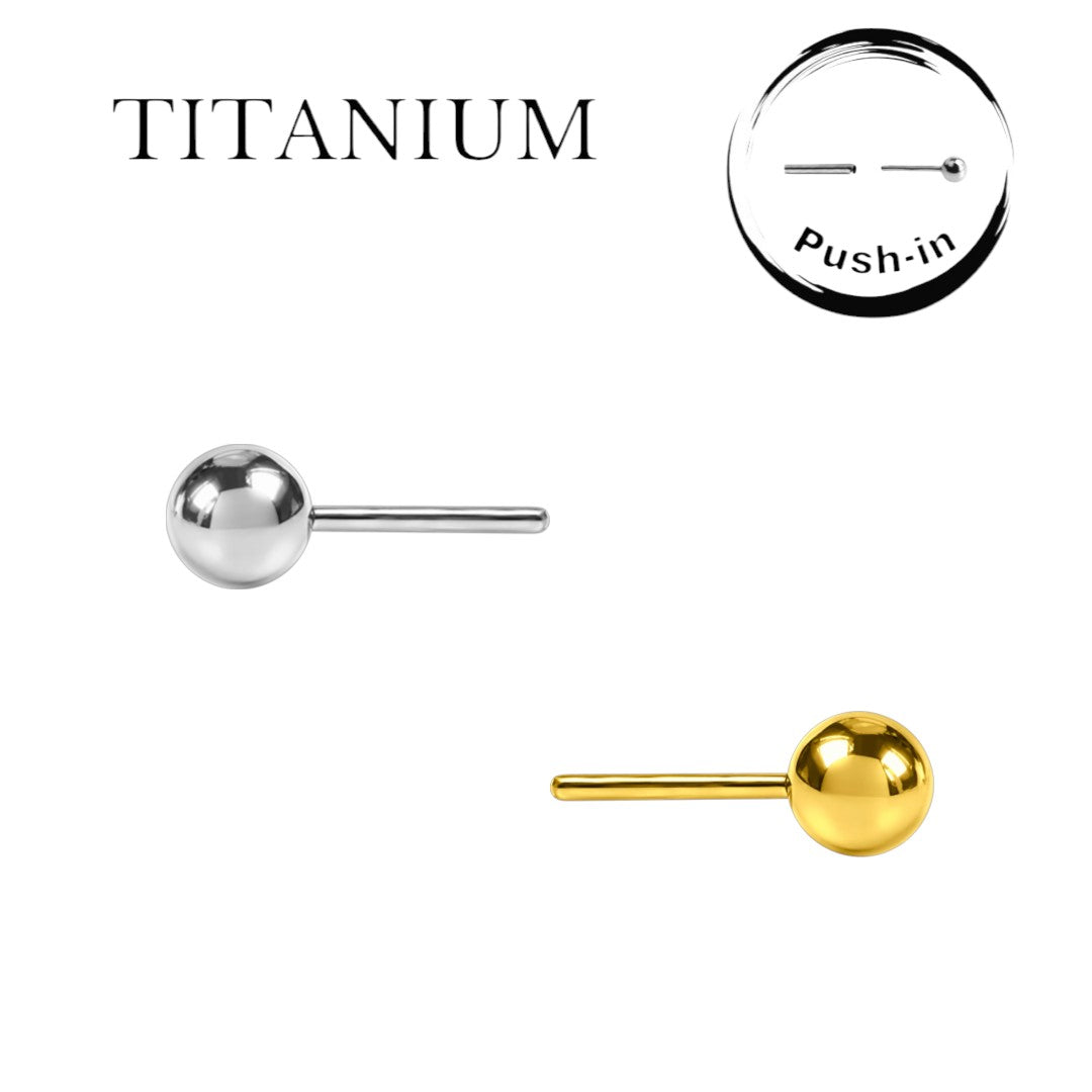 Implant Grade ASTM F136 Titanium Plain Ball Push In