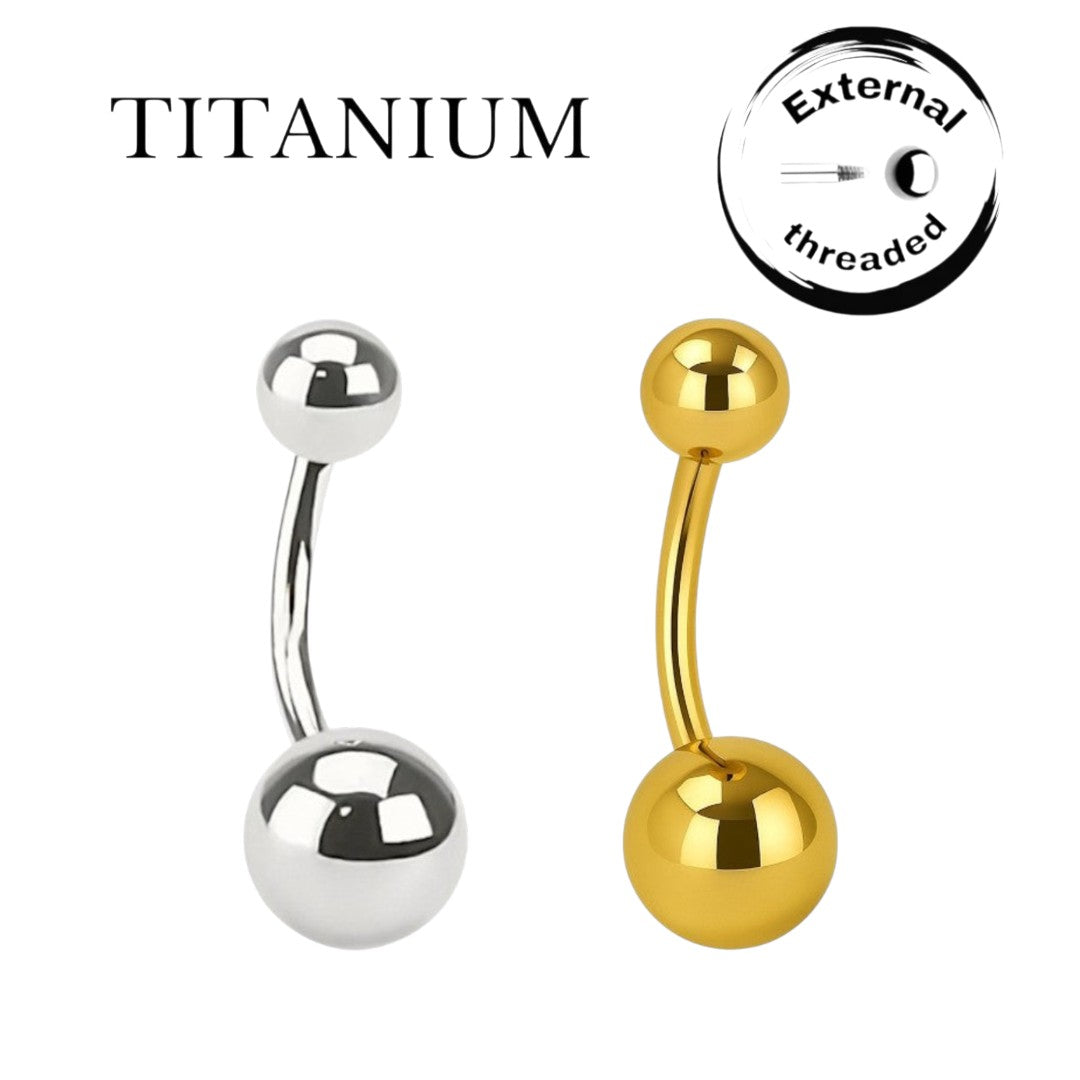 Implant Grade ASTM F136 Titanium Simple Belly Button Externally Treaded
