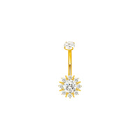 Implant Grade ASTM F136 Titanium Flower Sun Belly Button Internaly Treaded