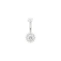 Implant Grade ASTM F136 Titanium Flower Sun Belly Button Internaly Treaded