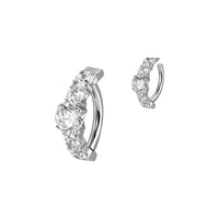 Implant Grade ASTM F136 Titanium Stones And Big Stone Belly Button Clicker