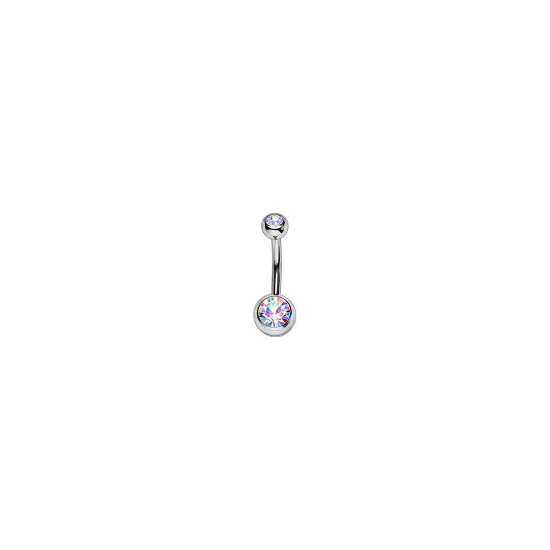Implant Grade ASTM F136 Titanium Stone Belly Button Internaly Treaded