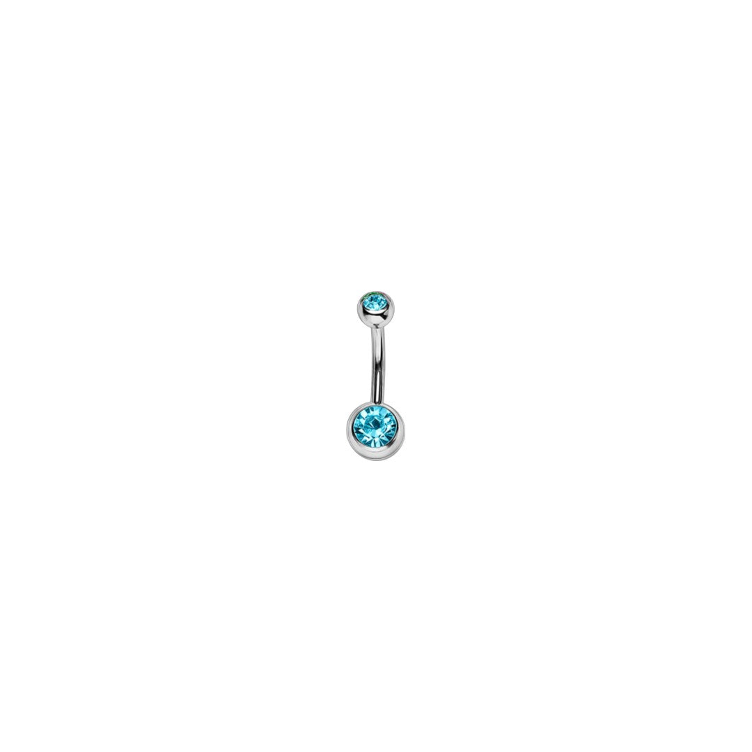 Implant Grade ASTM F136 Titanium Stone Belly Button Internaly Treaded