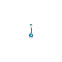 Implant Grade ASTM F136 Titanium Stone Belly Button Internaly Treaded