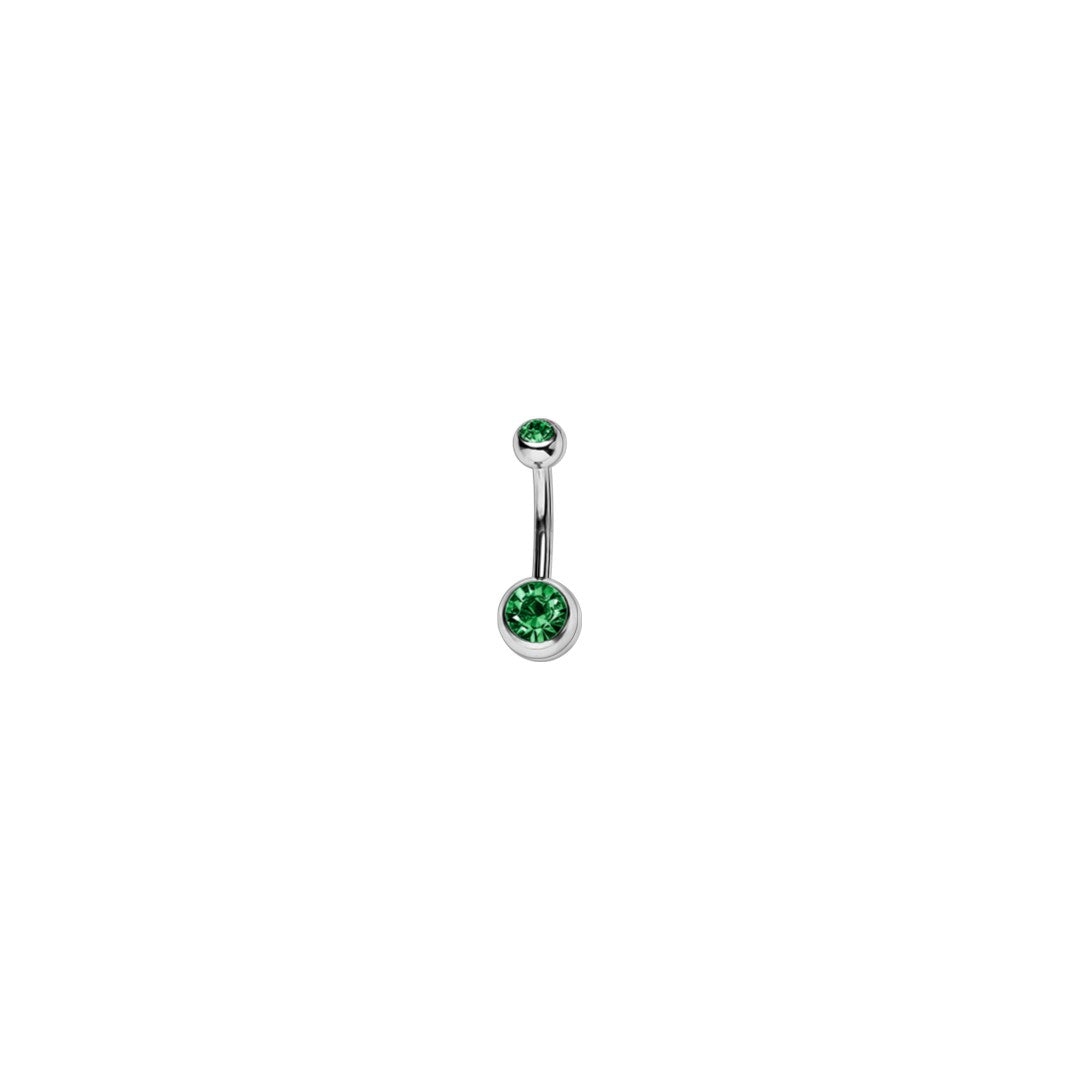Implant Grade ASTM F136 Titanium Stone Belly Button Internaly Treaded