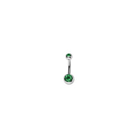 Implant Grade ASTM F136 Titanium Stone Belly Button Internaly Treaded