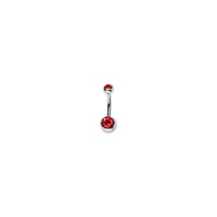 Implant Grade ASTM F136 Titanium Stone Belly Button Internaly Treaded