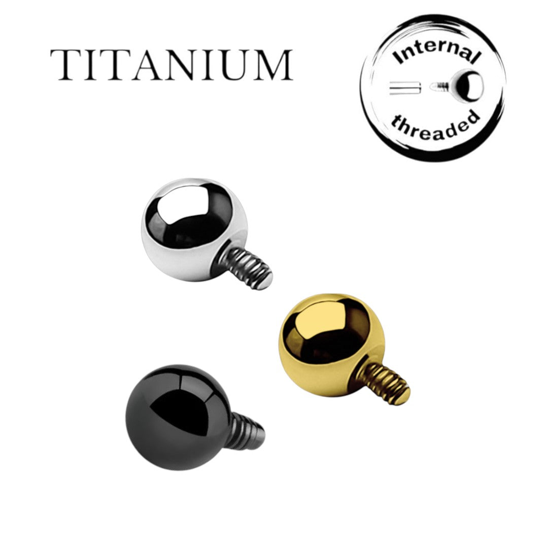 Implant Grade ASTM F136 Titanium Plain Ball Internaly Threaded
