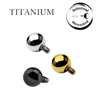 Implant Grade ASTM F136 Titanium Plain Ball Internaly Threaded