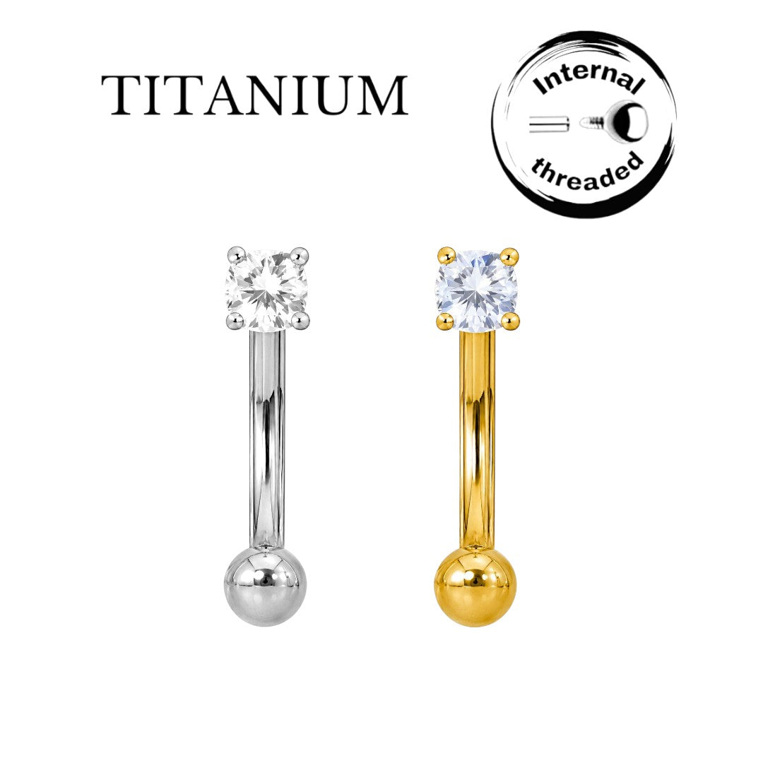 Implant Grade ASTM F136 Titanium Banana Curved Stone