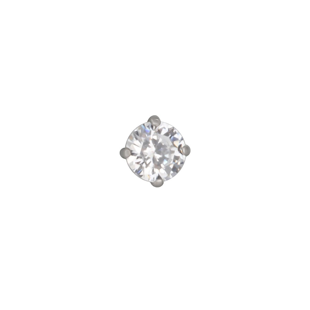 Implant Grade ASTM F136 Titanium Stone Labret Top Internaly Treaded