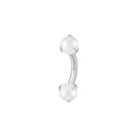 Implant Grade ASTM F136 Titanium Micro banana With Pearl Internaly Treaded