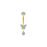 Implant Grade ASTM F136 Titanium Butterfly Teardrop Dangle Belly Button