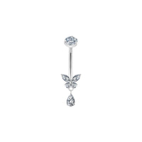 Implant Grade ASTM F136 Titanium Butterfly Teardrop Dangle Belly Button