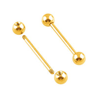 Implant Grade ASTM F136 Titanium Straight Barbell WitH 5MM Balls EXternaly Threaded