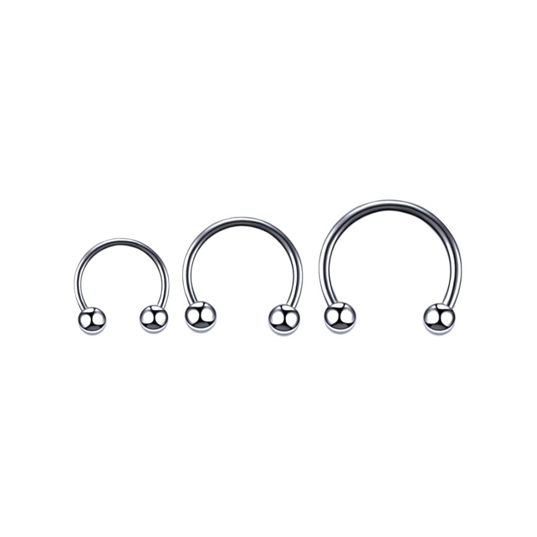 Implant Grade ASTM F136 Titanium Circular Barbell With Ball Internaly Threaded