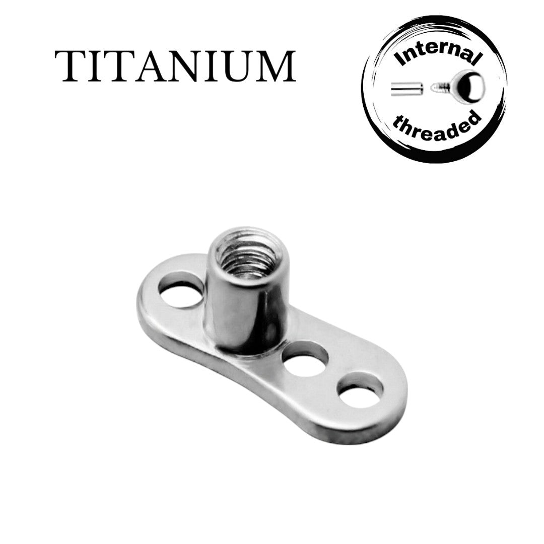Implant Grade ASTM F136 Titanium Dermal Base Without Top Internaly Threaded