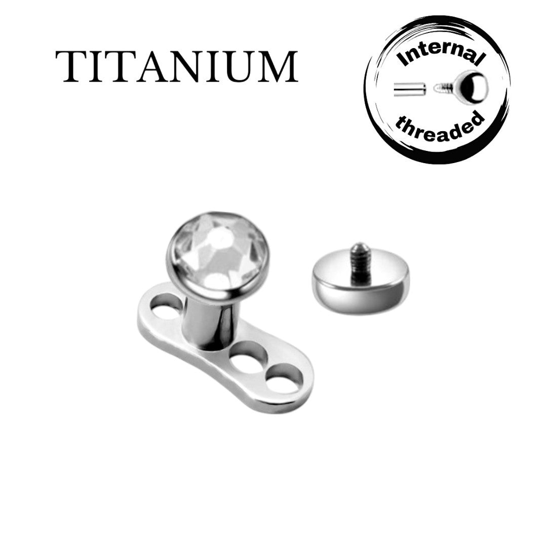 Implant Grade ASTM F136 Titanium Dermal Base With StoneTop Internaly Threaded