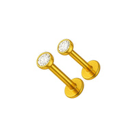Implant Grade ASTM F136 Titanium Simple Stone Internaly Threaded Labret