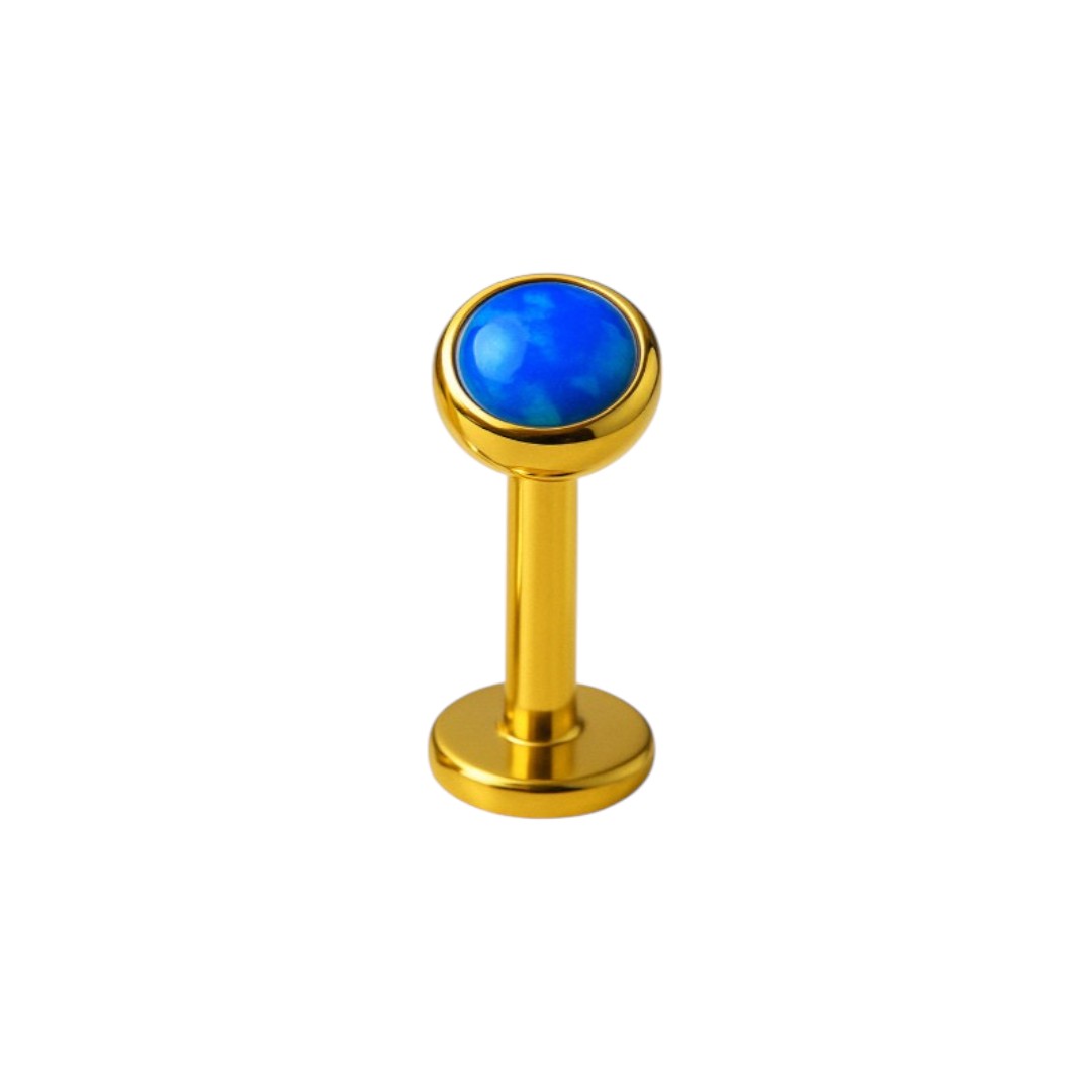 Implant Grade ASTM F136 Titanium With 3 MM Opal Ball Internaly Threaded Labret
