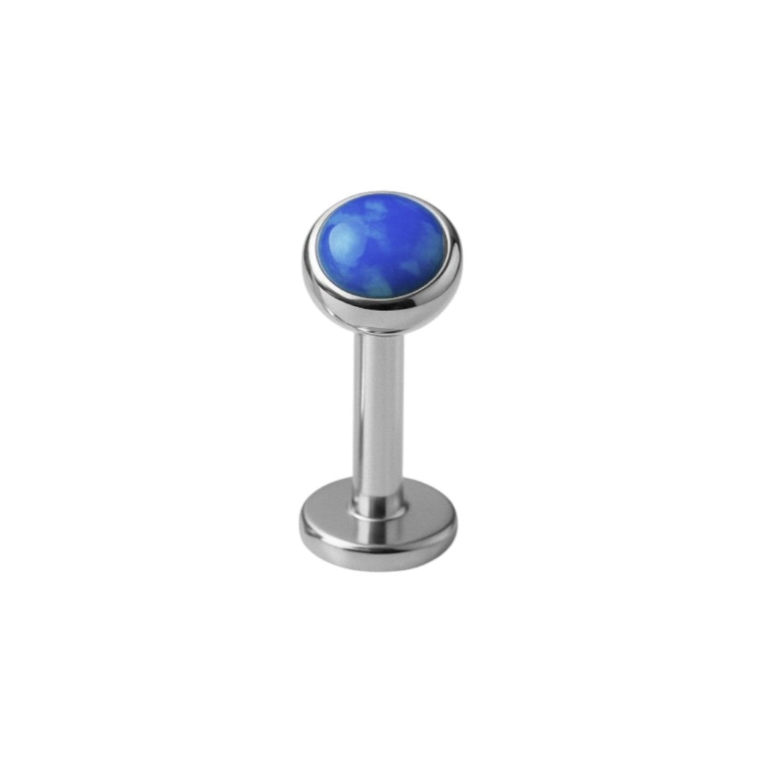 Implant Grade ASTM F136 Titanium With 3 MM Opal Ball Internaly Threaded Labret