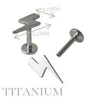 Implant Grade ASTM F136 Titanium Thunder Internaly Threaded Labret