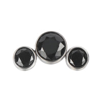 Implant Grade ASTM F136 Titanium Bezet Set 3 CZ Stone Cluster Internaly Threaded Labret