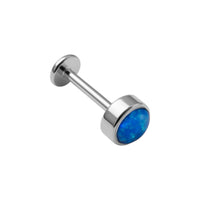 Implant Grade ASTM F136 Titanium Bezet Set Opal Internaly Threaded Labret