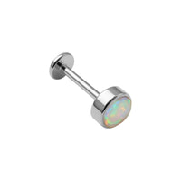 Implant Grade ASTM F136 Titanium Bezet Set Opal Internaly Threaded Labret