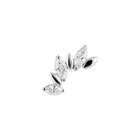 Implant Grade ASTM F136 Titanium Internaly Threaded 3 CNC Set Marquise CZ Alternate Labret