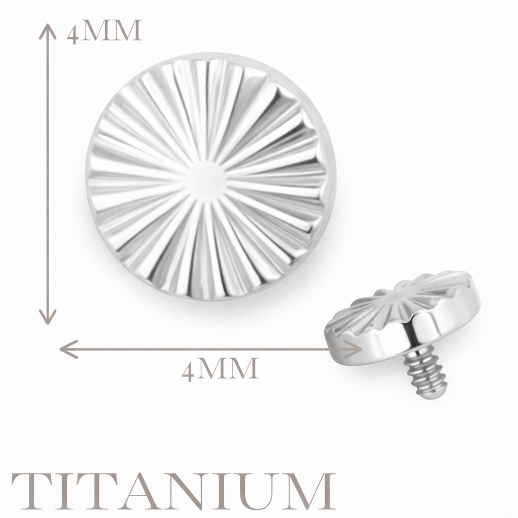 Implant Grade ASTM F136 Titanium Ridged Round Internaly Threaded Labret