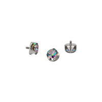 Implant Grade ASTM F136 Titanium Prong Set Zircon Internaly Threaded Labret