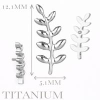 Implant Grade ASTM F136 Titanium Grass Internaly Threaded Labret