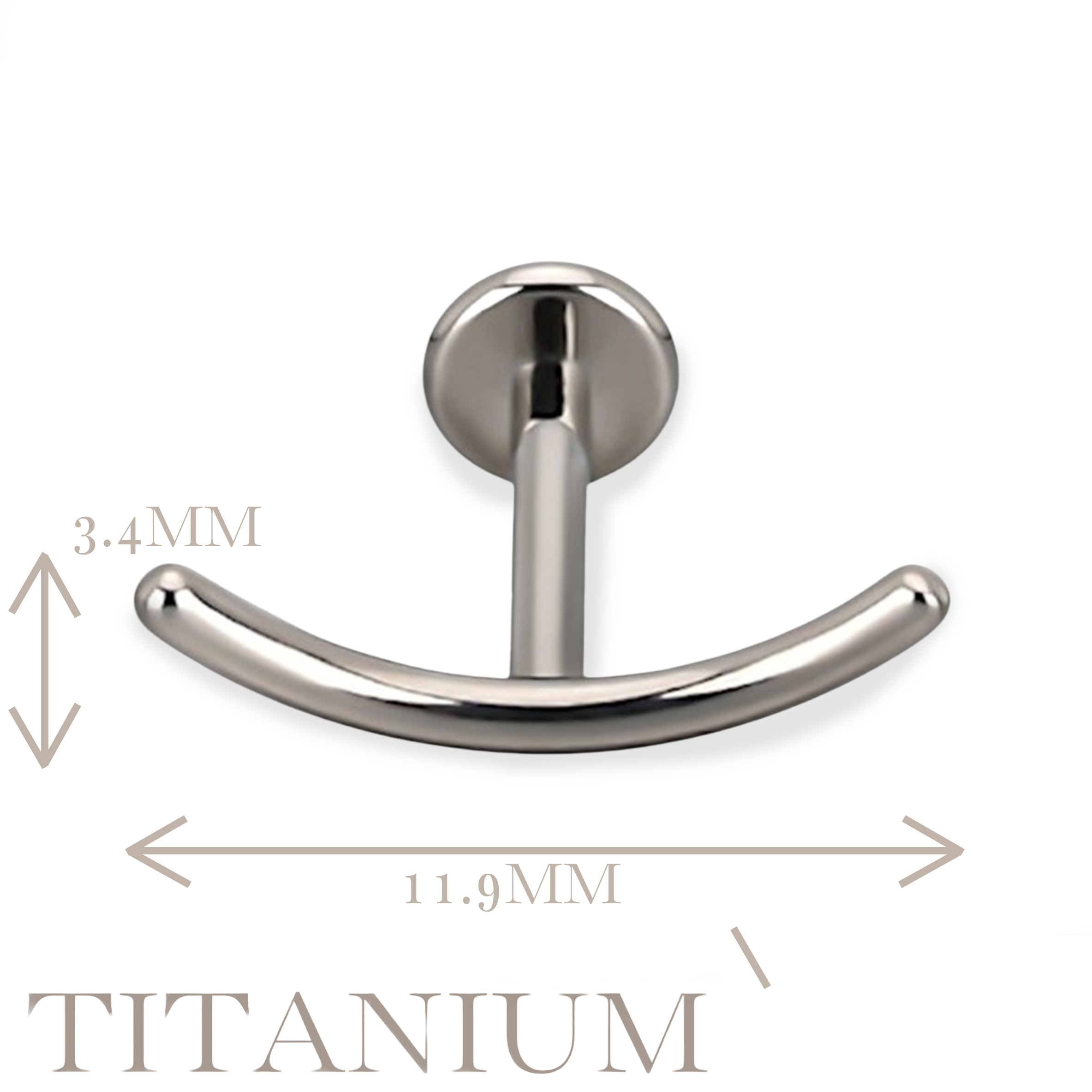 Implant Grade ASTM F136 Titanium Smiley Internaly Threaded Labret