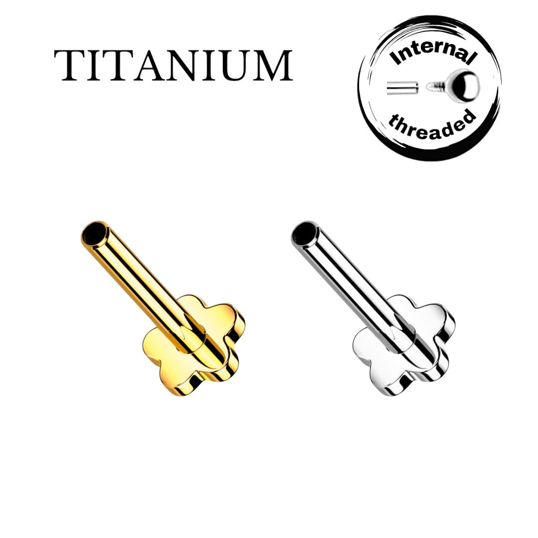 Implant Grade ASTM F136 Titanium Internaly Threaded Flower Base Labret