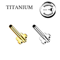 Implant Grade ASTM F136 Titanium Internaly Threaded Flower Base Labret