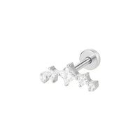 Implant Grade ASTM F136 Titanium Internaly Threaded 5 CZ Labret