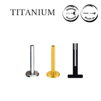Implant Grade ASTM F136 Titanium Dual Purpose Push In / Internaly Threaded Labret