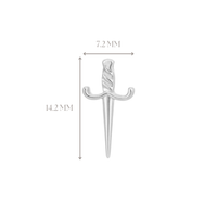 Implant Grade ASTM F136 Titanium Internaly Threaded Sword Labret