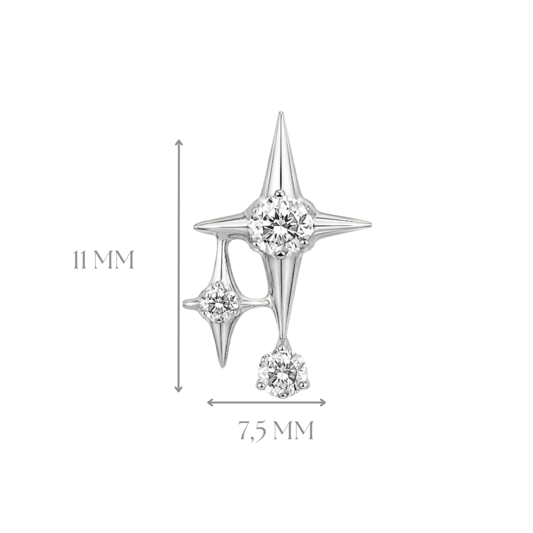 Implant Grade ASTM F136 Titanium Two Sparkles With Stones