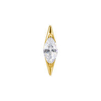 Implant Grade ASTM F136 Titanium Labret Marquise CZ