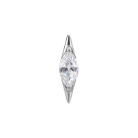 Implant Grade ASTM F136 Titanium Labret Marquise CZ