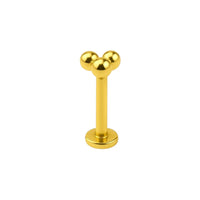 Implant Grade ASTM F136 Titanium 3 Plain Balls Labret Push In
