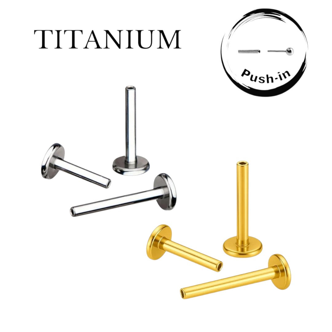 Implant Grade ASTM F136 Titanium Labret Push In