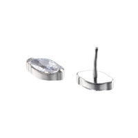 Implant Grade ASTM F136 Titanium Marquise Crystal Set Labret Push In